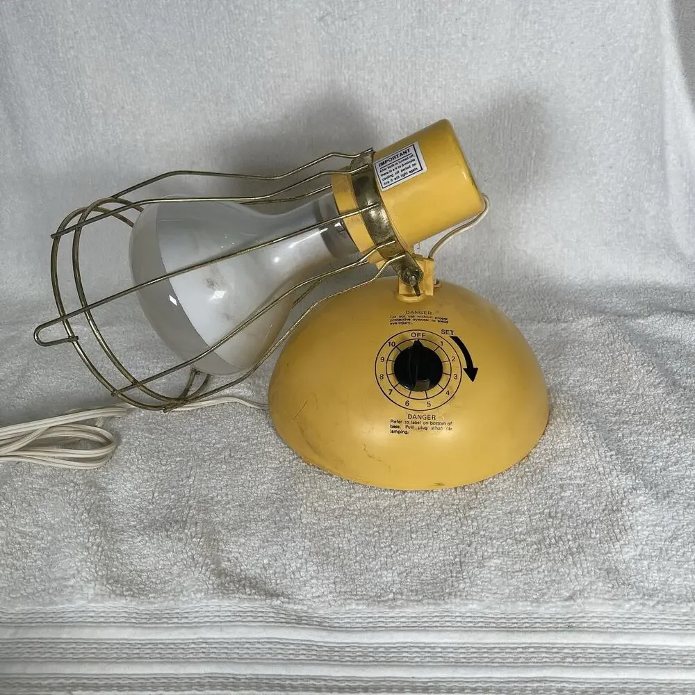 Vintage General Electric Deluxe Time A Tan Sun Lamp RSK6 1984 WORKS